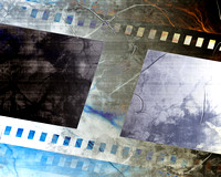 Old negative film strip