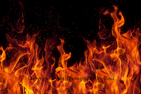 fire isolated over black background